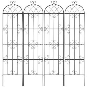 Garden Trellis for Climbing Plants, 87 x 20 in, 4 Packs Rustproof Metal Garden Flower Trellis, Outdoor Climbing Rose Trellis Cucumbers Support