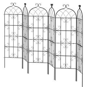 Garden Trellis for Climbing Plants, 71 x 20 in, 6 Packs Rustproof Metal Garden Flower Trellis, Outdoor Climbing Rose Trellis Cucumbers Support