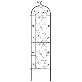 Garden Trellis for Climbing Plants, 60 x 15 in, Rustproof Metal Garden Flower Trellis, Outdoor Climbing Rose Trellis Cucumbers Support